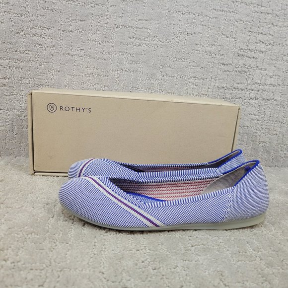 Rothy's The Flat  Reflective Stripe Slip On Shoes Women's Size US 8, 8.5 RETIRED - Picture 5 of 10